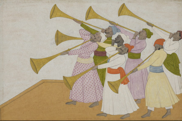Trumpeters by Nainsukh of Guler